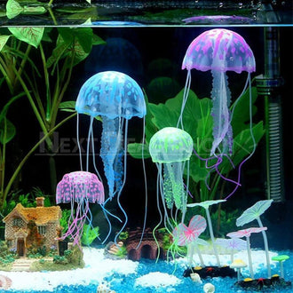 5 Pcs Assorted Artificial Jellyfish - Perfect For Aquarium Fish Tank!