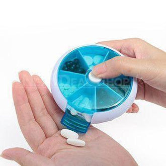 7 Days Round Tray Portable Pill Box
