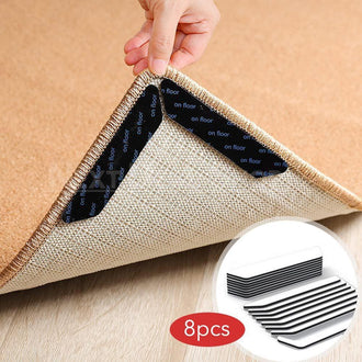 8 Pcs Non Slip Washable Rug Gripper - Stop Rug Slide
