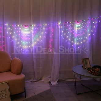 9.84ft LED Peacock Curtain String Lights (Extendable)