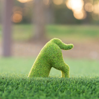 Adorable Moss Puppy Butt Garden Decor
