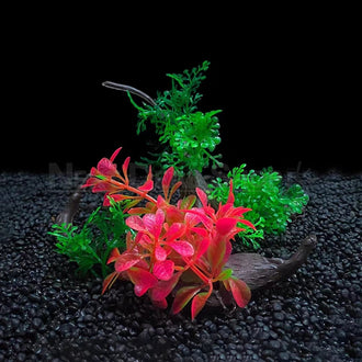 Artificial Driftwood with Plants Aquarium Decor