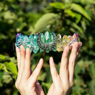 Aura Raw Crystal Tiara Crown