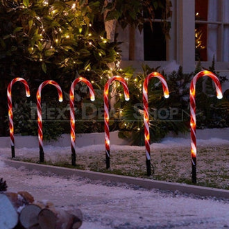 Christmas Candy Cane String Lights (Set of 5 Candy Canes)