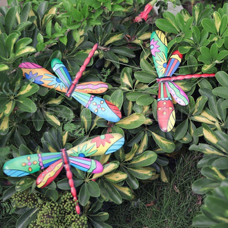 Colorful Metal Dragonfly Wall Decor