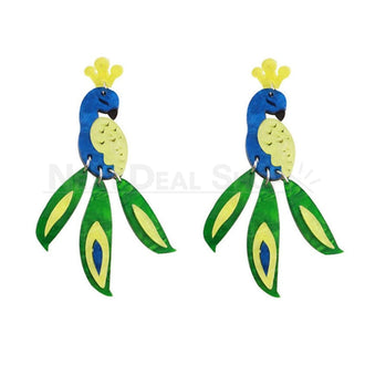 Colorful Peacock Earrings