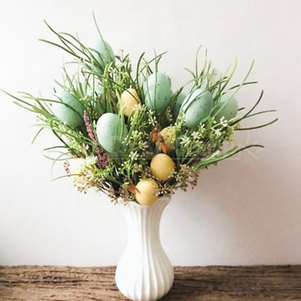 Easter Egg and Floral Decorative Twig