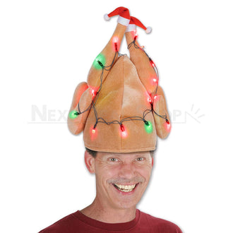 Festive LED Light Up Turkey Hat
