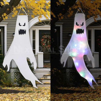 Giant 47 inch LED Ghost Windsock Hanging Decor
