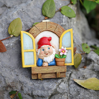 Gnome at the Window Wall Decoration