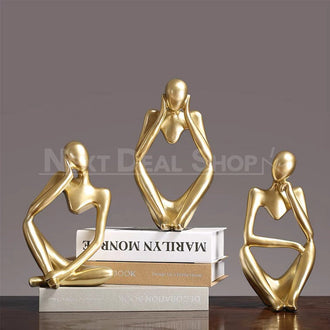 Golden Mediating Abstract Sculpture