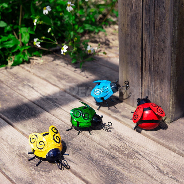 HandPainted Metal Beetle Wall Decor