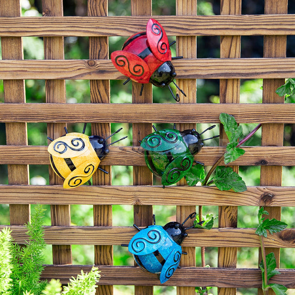 HandPainted Metal Beetle Wall Decor