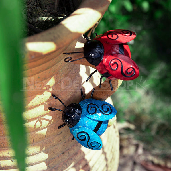 HandPainted Metal Beetle Wall Decor