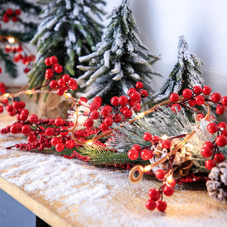 LED Red Berry Vine Light