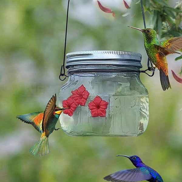 Mason Jar Hummingbird Feeder