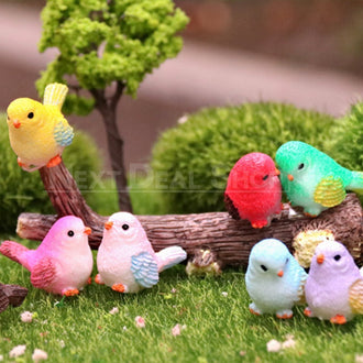 Miniature Bird Family Decorative Set
