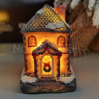 Miniature Winter Village House with LED Light