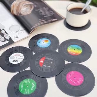 Retro Vinyl Record Coasters