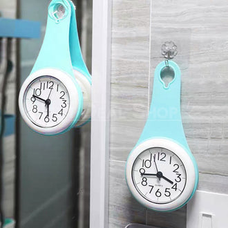 Simplistic Waterproof Bathroom Clock With Hook