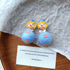 Smiley Clown with Felt Ball Earrings-Next Deal Shop-Next Deal Shop