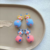 Smiley Clown with Felt Ball Earrings-Next Deal Shop-Next Deal Shop