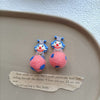 Smiley Clown with Felt Ball Earrings-Next Deal Shop-Pink-Next Deal Shop