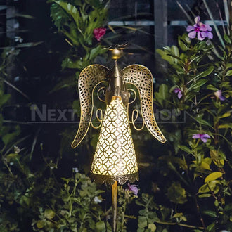 Solar-Powered Angel Stake Light