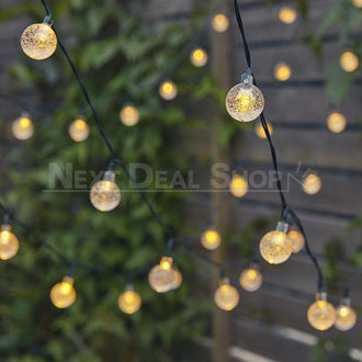 Solar-Powered Bubble Crystal Ball String Lights