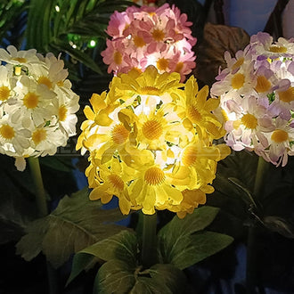 Solar Powered Chrysanthemum Flower Stake Light