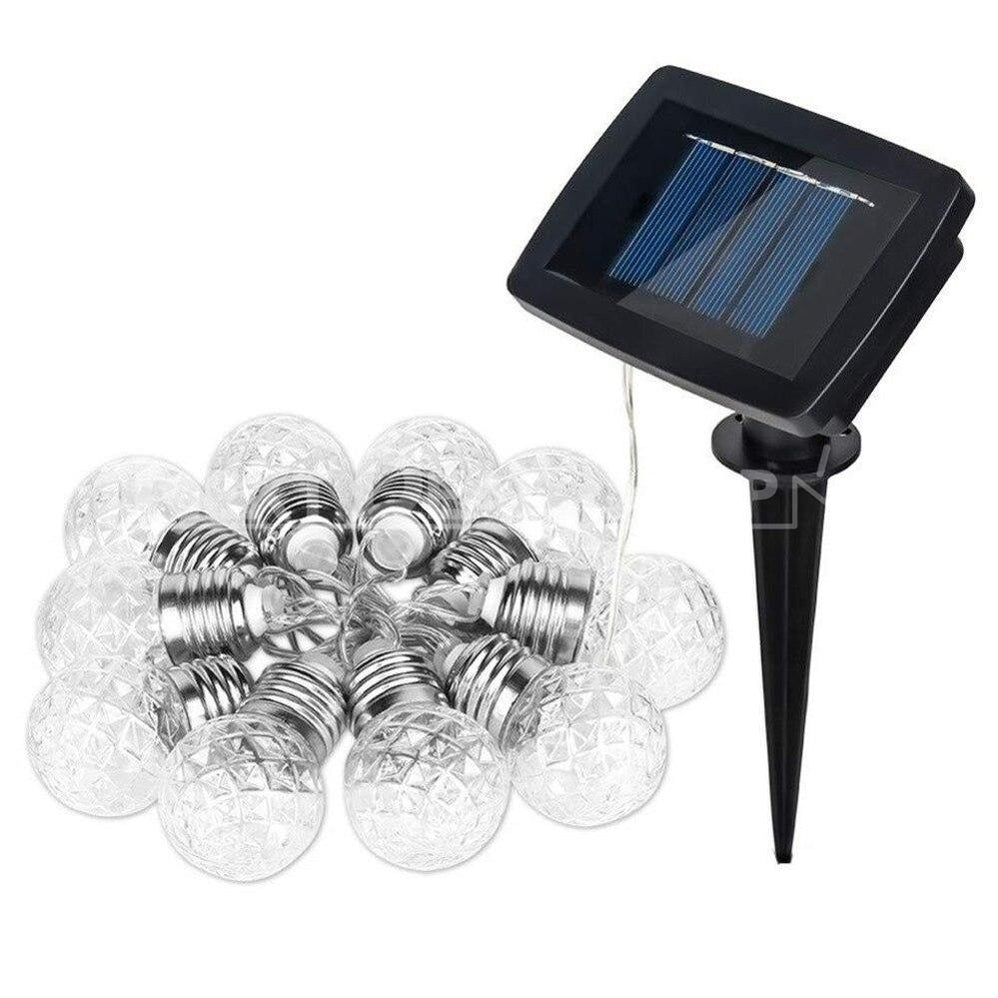 10 LEDs Solar Powered Crystal Globe String Light-View 12-Next Deal Shop