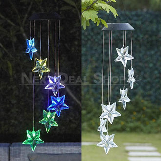 Solar-Powered Dangling Star Lights