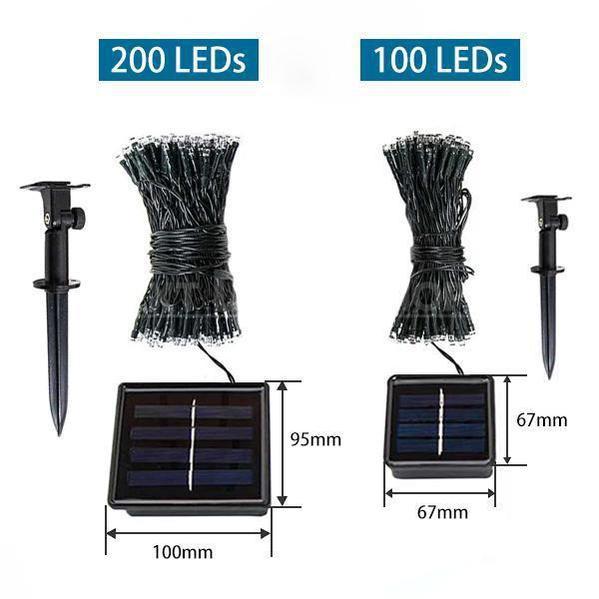 Solar-Powered LED Fairy Lights-Warm White-100 LED-View 13-Next Deal Shop