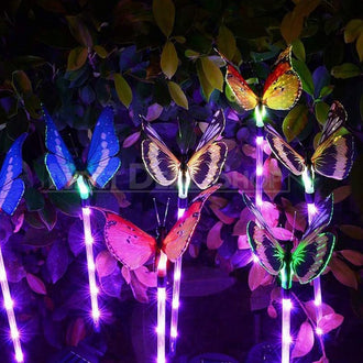 Solar-Powered Fiber Optic Butterfly Light