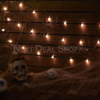Solar-Powered Halloween LED Globe String Lights