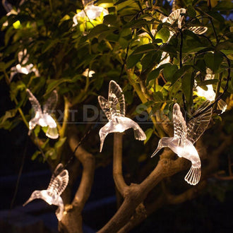 Solar-Powered Hummingbird String Lights