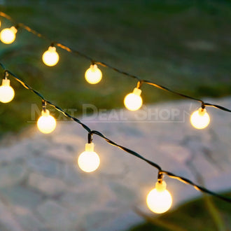Solar-Powered LED Globe String Lights