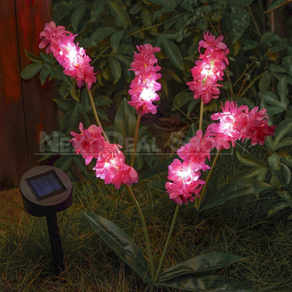 SolarPowered LED Hyacinth 3 Piece Stake Set