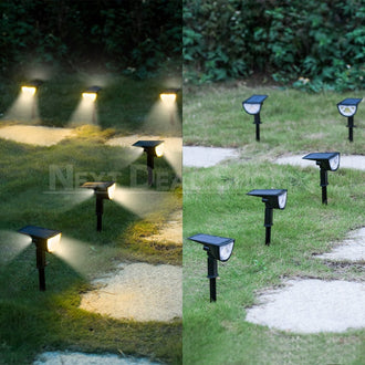 Solar Powered Motion Sensor Dual Spotlights