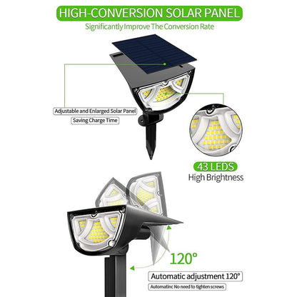 Solar Powered Motion Sensor Dual Spotlights-View 8-Next Deal Shop