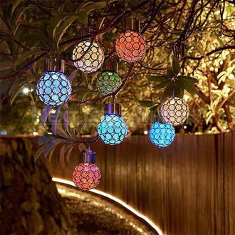 Solar-Powered Multi-Color LED Crystal Ball