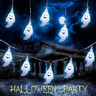 Solar Powered Spooky Ghost String Lights