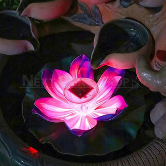 Solar Powered Zen Garden Water Lily Floating light