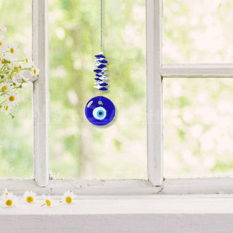 Turkish Blue Nazar Crystal Suncatcher