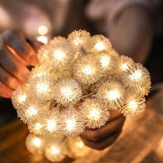 Warm White Dandelion LED String Lights (Battery Operated)