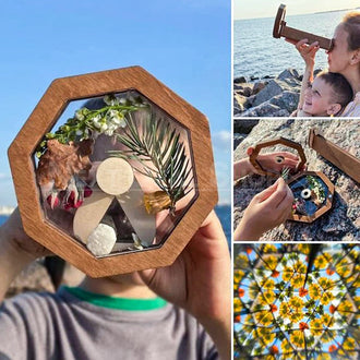 Wooden DIY Rotating Kaleidoscope Toys