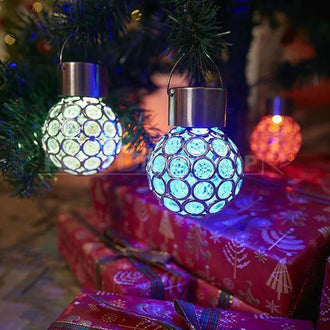 XMAS Solar-Powered Multi-Color LED Crystal Ball